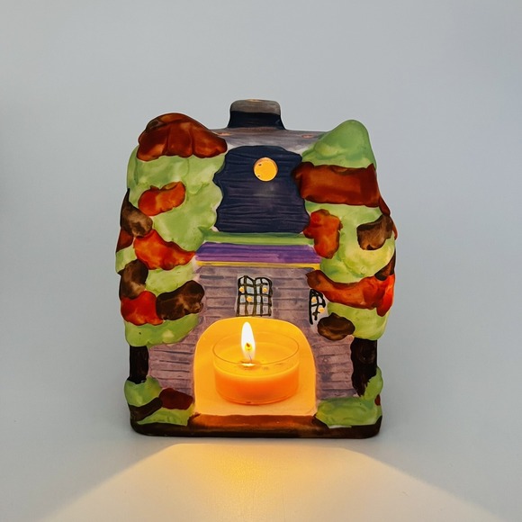 Hanna Barbera Scooby Doo Ceramic Haunted House Tea Light Candle Holder Halloween